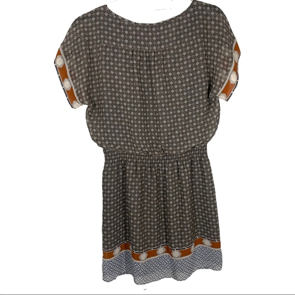 CLUB MONACO 100% SILK PATTERNED LINED DRESS 00 - Picture 2 of 9